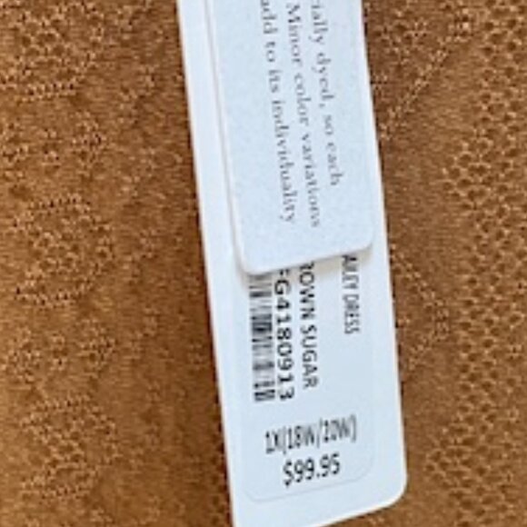 NWT Soft Surroundings Bailey Dress in Brown Sugar Size 1X - Picture 6 of 6